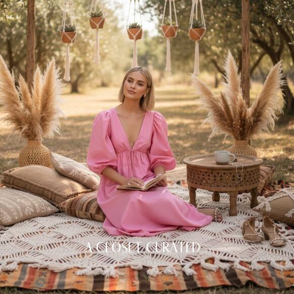 Staud Amaretti Maxi Dress XS Pink NEW - Picture 8 of 8